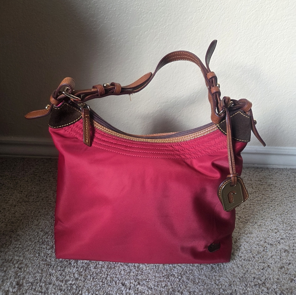 Dooney & Bourke Nylon Erica Shoulder Purse Red